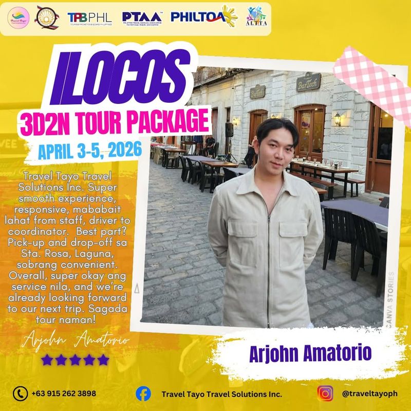 Arjohn Amatorio — 3D2N Ilocos testimonial