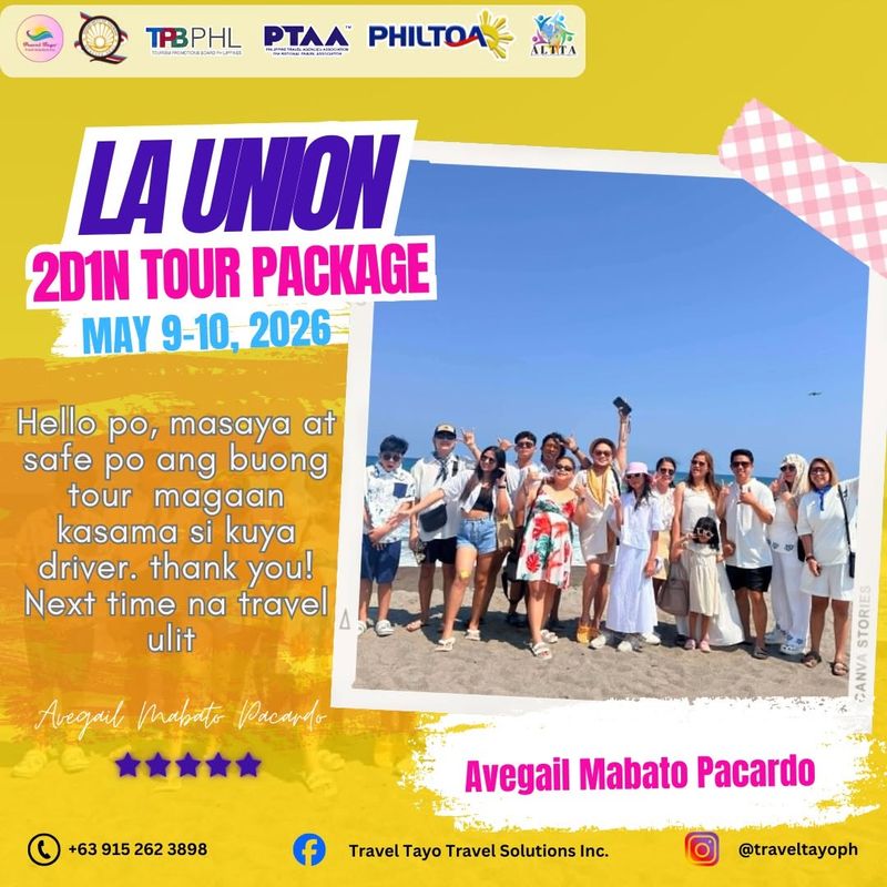 Avegail Mabato Pacardo — 2D1N La Union testimonial