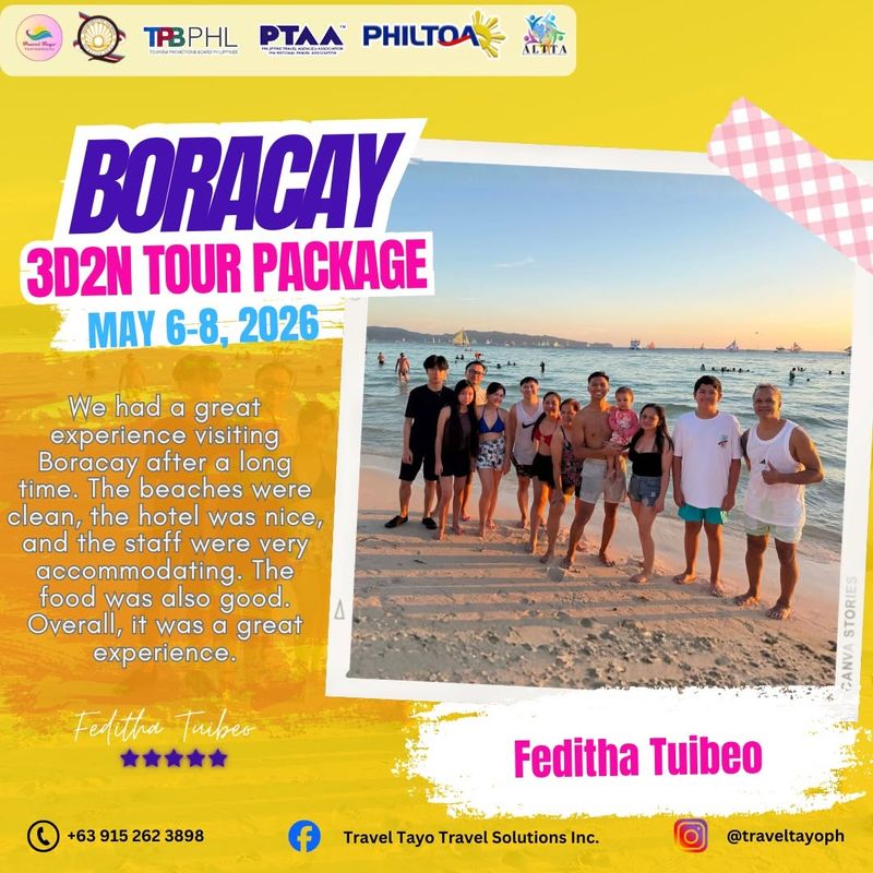 Feditha Tuibeo — 3D32N Boracay testimonial