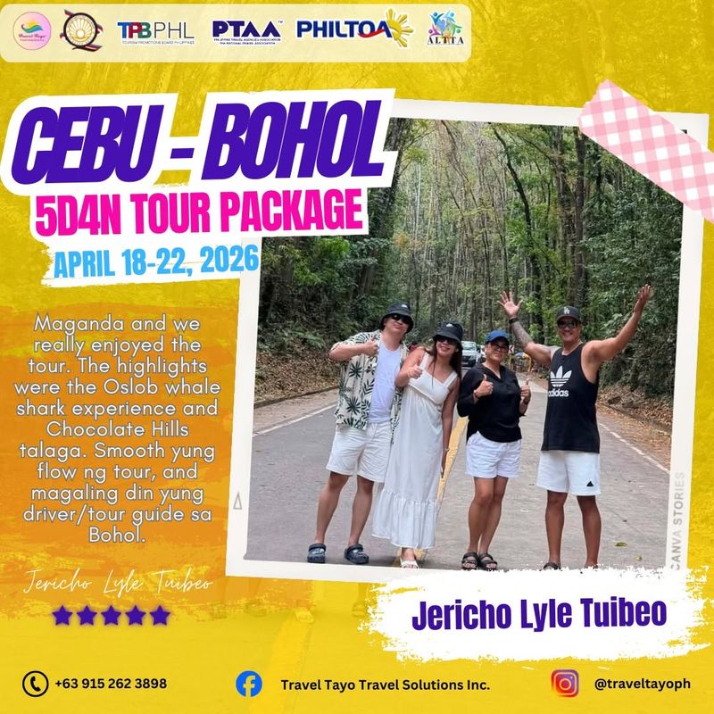 Jericho Lyle Tuibeo — 5D4N Cebu-Bohol testimonial